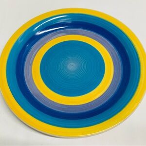 Mulberry Vibrant Blue and Yellow Ceramic Plate